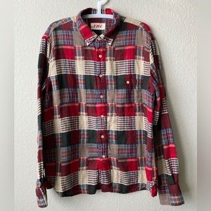YMC Multi-color Long Sleeve 3/4 Button Up
